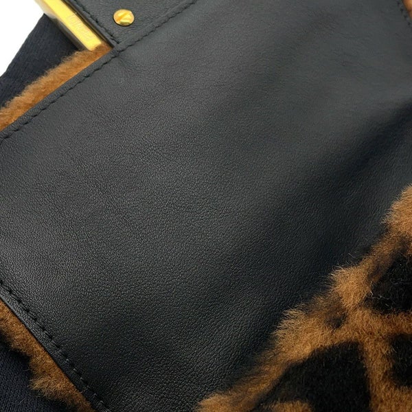 フェンディ ハンドバッグ ズッカ柄 バゲット ミニ ムートン/レザー 8BS017 FENDI 2wayショルダーバッグ