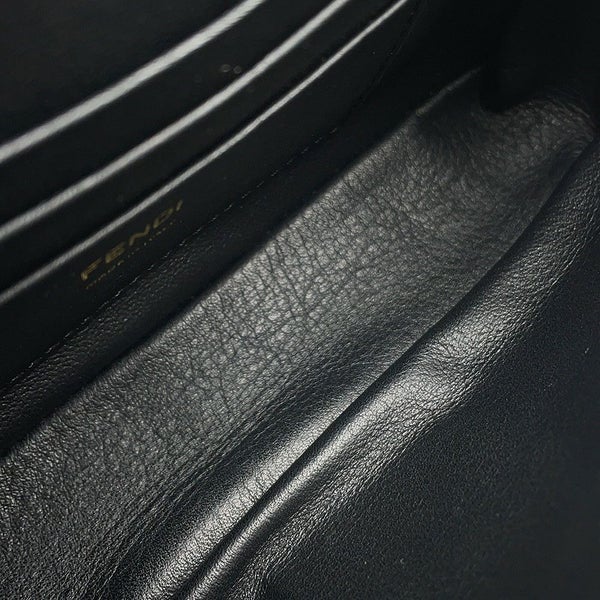 フェンディ ハンドバッグ ズッカ柄 バゲット ミニ ムートン/レザー 8BS017 FENDI 2wayショルダーバッグ