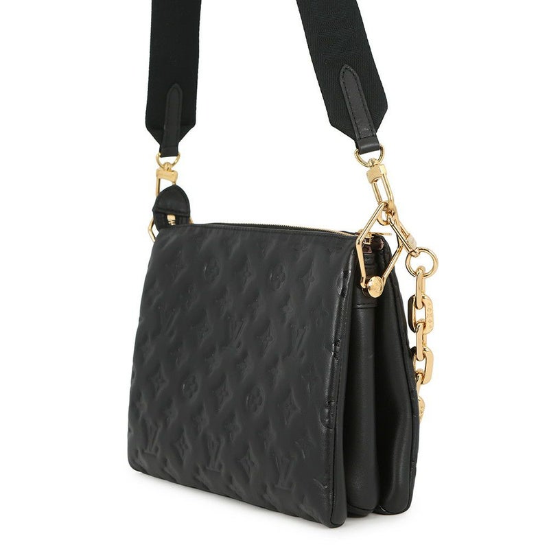 ルイヴィトン ショルダーバッグ モノグラム・パターン ラムスキン クッサンPM M57790 LOUIS VUITTON 3way ブラック 黒