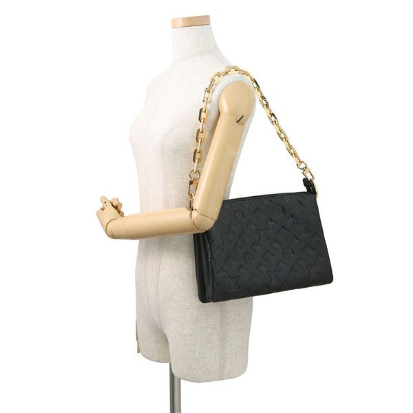 ルイヴィトン ショルダーバッグ モノグラム・パターン ラムスキン クッサンPM M57790 LOUIS VUITTON 3way ブラック 黒