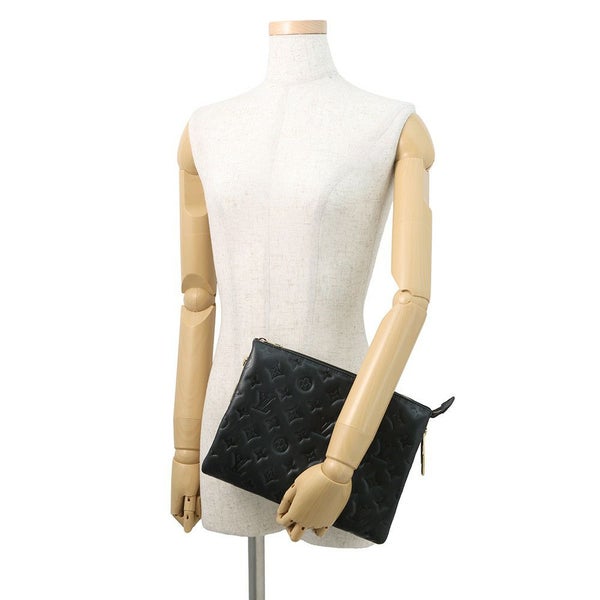 ルイヴィトン ショルダーバッグ モノグラム・パターン ラムスキン クッサンPM M57790 LOUIS VUITTON 3way ブラック 黒