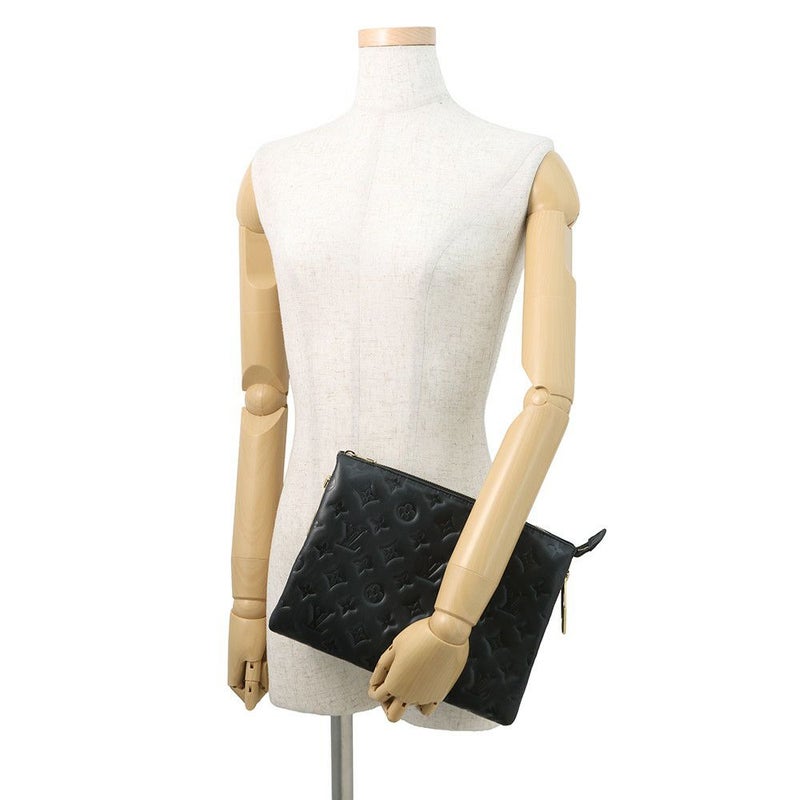 ルイヴィトン ショルダーバッグ モノグラム・パターン ラムスキン クッサンPM M57790 LOUIS VUITTON 3way ブラック 黒