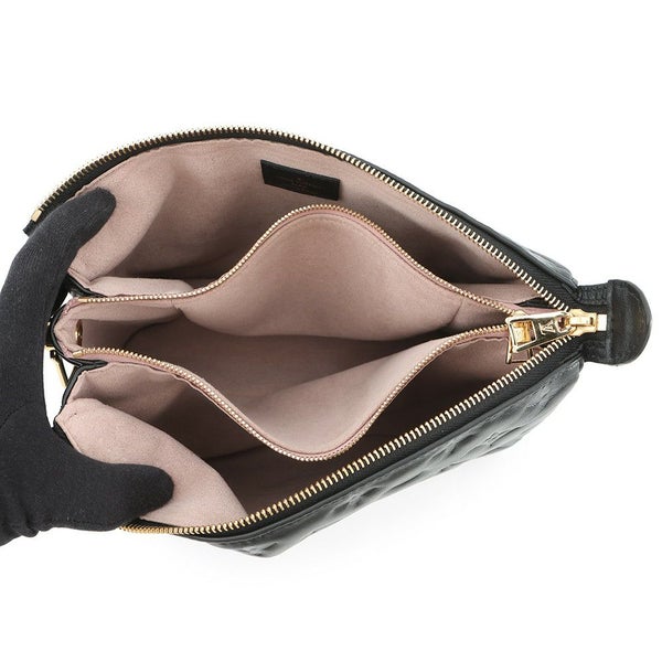 ルイヴィトン ショルダーバッグ モノグラム・パターン ラムスキン クッサンPM M57790 LOUIS VUITTON 3way ブラック 黒