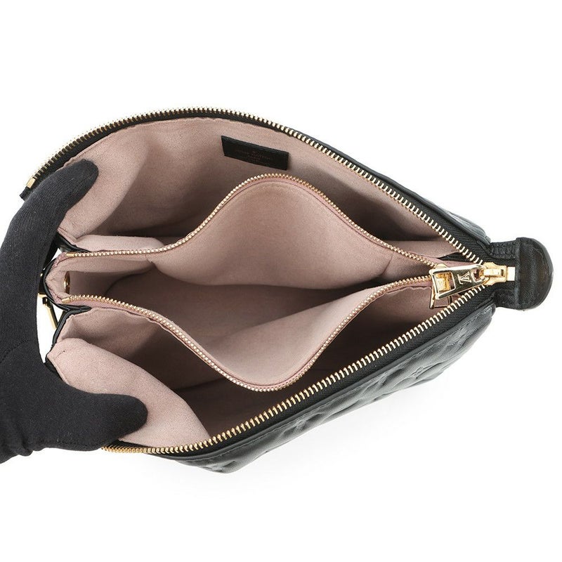 ルイヴィトン ショルダーバッグ モノグラム・パターン ラムスキン クッサンPM M57790 LOUIS VUITTON 3way ブラック 黒