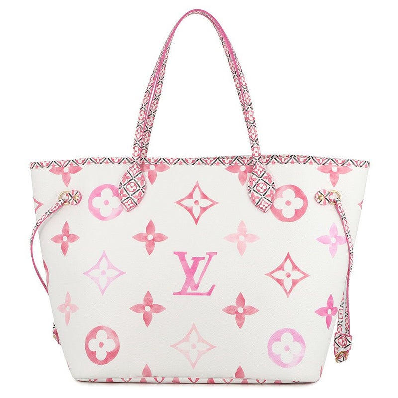 ルイヴィトン トートバッグ モノグラム・バイザプール ネヴァーフルMM M22980 ポーチ付き ピンク