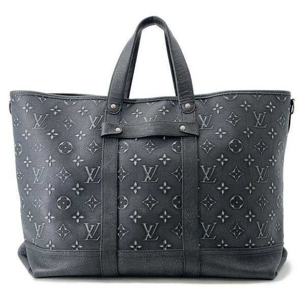 ルイヴィトン トートバッグ モノグラム・パターン/カウハイドレザー トロリー・トート M21371 ヴィトン ブラック 黒