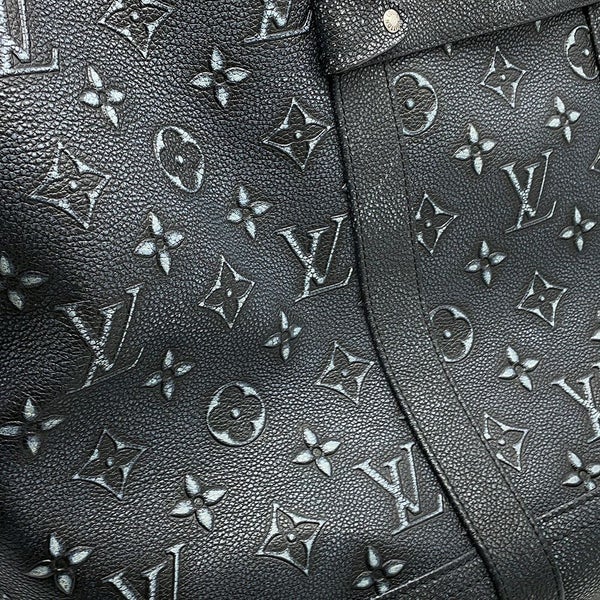 ルイヴィトン トートバッグ モノグラム・パターン/カウハイドレザー トロリー・トート M21371 ヴィトン ブラック 黒