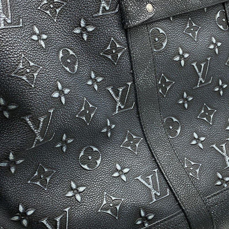 ルイヴィトン トートバッグ モノグラム・パターン/カウハイドレザー トロリー・トート M21371 ヴィトン ブラック 黒