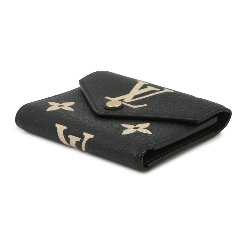 ルイヴィトン 財布 バイカラーモノグラム・アンプラント ポルトフォイユ・ヴィクトリーヌ M80968 LOUIS VUITTON 黒 ベージュ