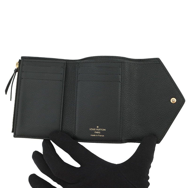 ルイヴィトン 財布 バイカラーモノグラム・アンプラント ポルトフォイユ・ヴィクトリーヌ M80968 LOUIS VUITTON 黒 ベージュ