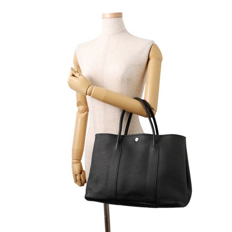 エルメス トートバッグ ガーデンパーティPM ブラック/シルバー金具 ネゴンダ Y刻印 黒