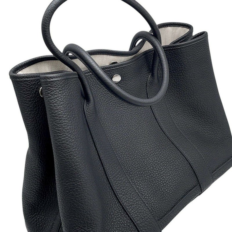エルメス トートバッグ ガーデンパーティPM ブラック/シルバー金具 ネゴンダ Y刻印 黒