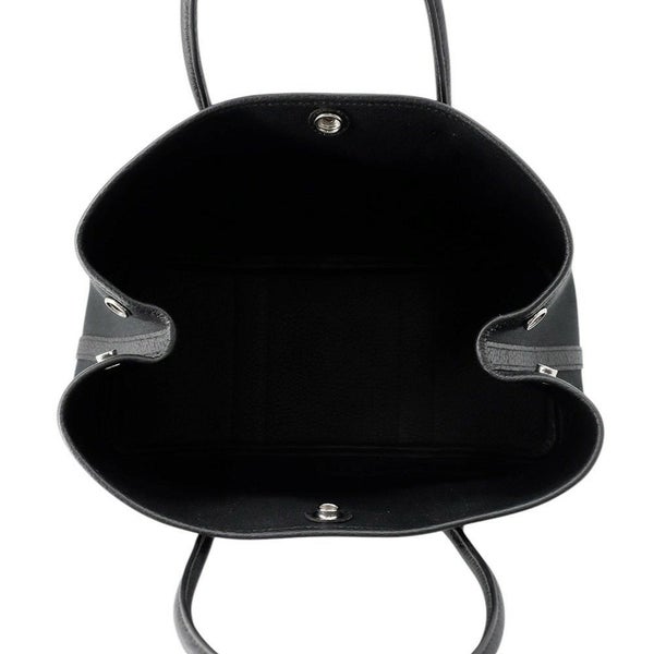 エルメス トートバッグ ガーデンパーティTPM ブラック/シルバー金具 トワルアッシュ/ネゴンダ X刻印 黒