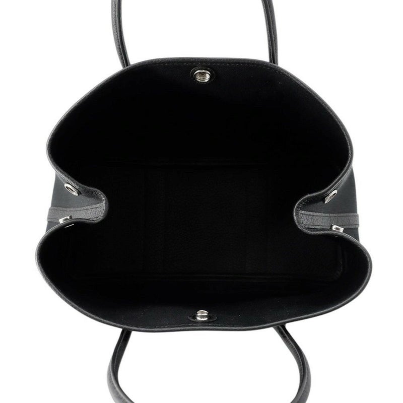 エルメス トートバッグ ガーデンパーティTPM ブラック/シルバー金具 トワルアッシュ/ネゴンダ X刻印 黒