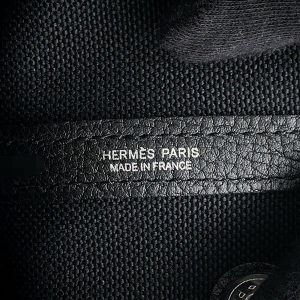 エルメス トートバッグ ガーデンパーティTPM ブラック/シルバー金具 トワルアッシュ/ネゴンダ X刻印 黒