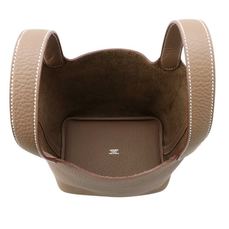 エルメス ハンドバッグ ピコタンロックPM エトゥープ/シルバー金具 トリヨンクレマンス K刻印