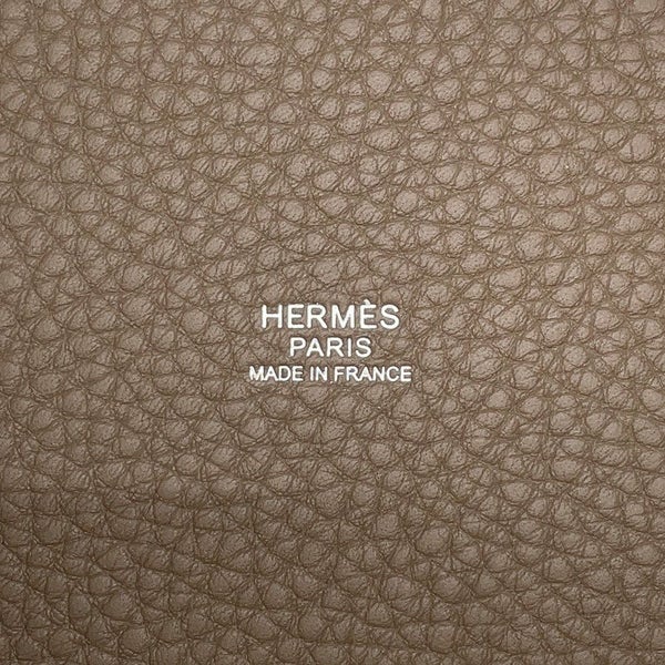 エルメス ハンドバッグ ピコタンロックPM エトゥープ/シルバー金具 トリヨンクレマンス K刻印