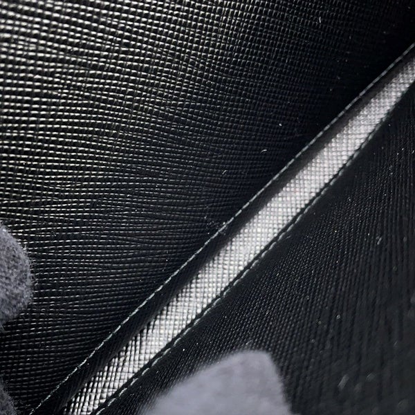 プラダ 長財布 ラウンドファスナー メタル ハート ローズ サフィアーノ レザー 1ML506 PRADA 財布 黒