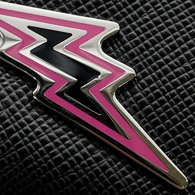 プラダ 長財布 ラウンドファスナー メタル ハート ローズ サフィアーノ レザー 1ML506 PRADA 財布 黒