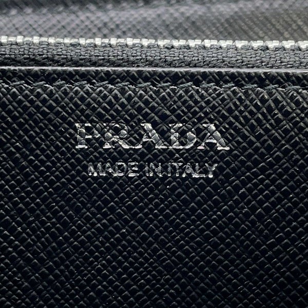 プラダ 長財布 ラウンドファスナー メタル ハート ローズ サフィアーノ レザー 1ML506 PRADA 財布 黒