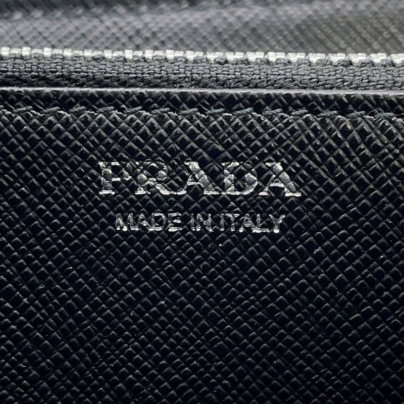 プラダ 長財布 ラウンドファスナー メタル ハート ローズ サフィアーノ レザー 1ML506 PRADA 財布 黒