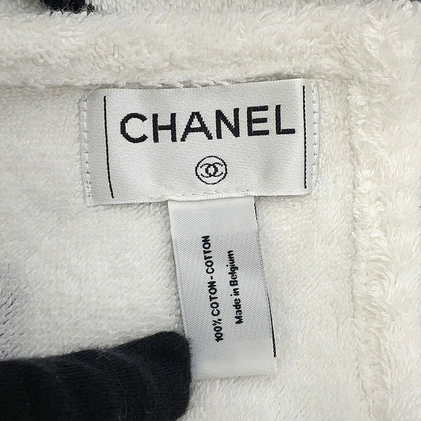 シャネル ブランケット ロゴ ココマーク CHANEL 大判ストール 黒 白