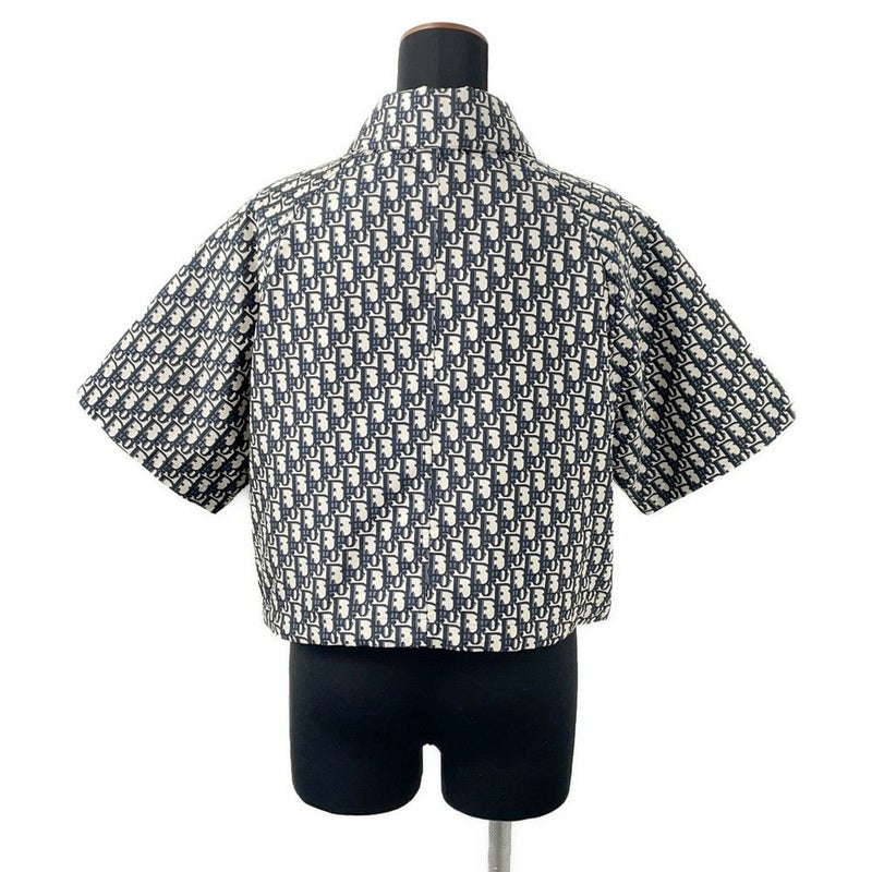 クリスチャン・ディオール 半袖シャツ オブリーク テクニカル タフタ ジャカード ショートスリーブ アノラック レディースサイズ36 トップス