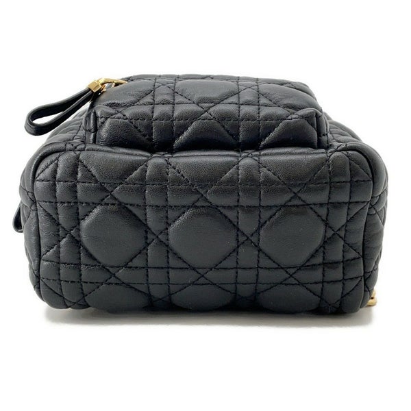 クリスチャン・ディオール リュック カナージュ ミニ バックパック ラムスキン M9222UNGF Christian Dior バッグ 黒