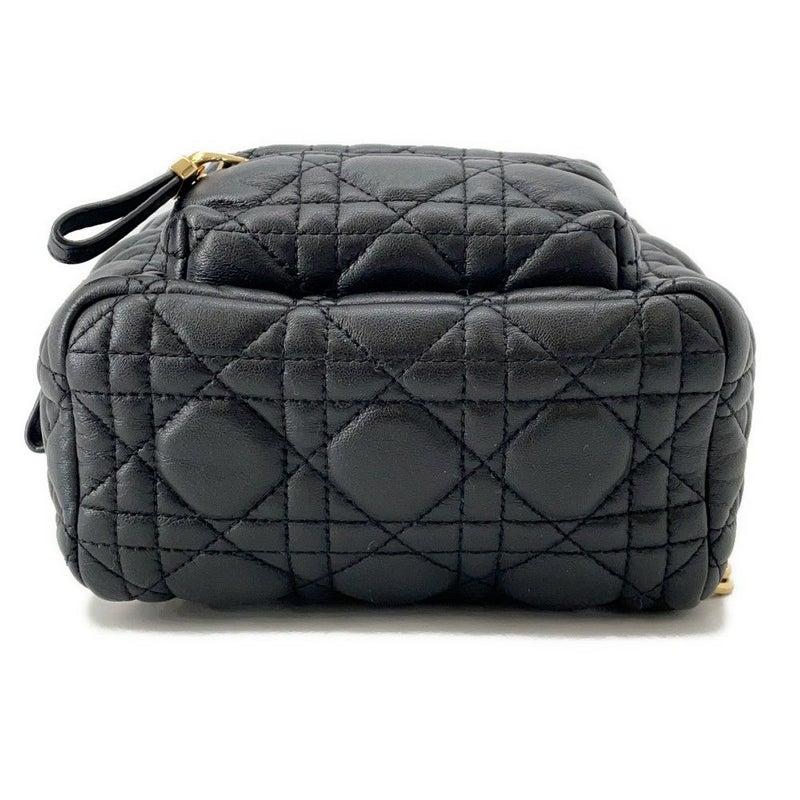 クリスチャン・ディオール リュック カナージュ ミニ バックパック ラムスキン M9222UNGF Christian Dior バッグ 黒