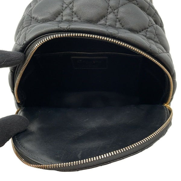 クリスチャン・ディオール リュック カナージュ ミニ バックパック ラムスキン M9222UNGF Christian Dior バッグ 黒