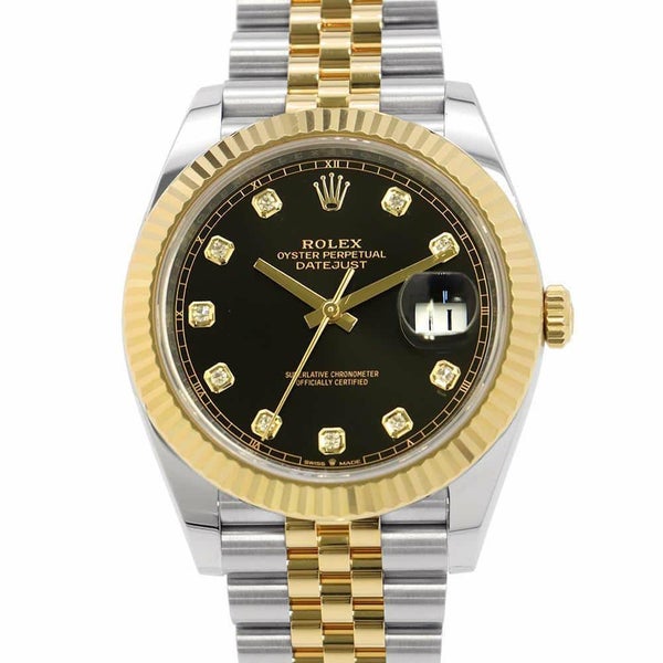 ロレックス デイトジャスト41 126333 ROLEX 腕時計 黒文字盤