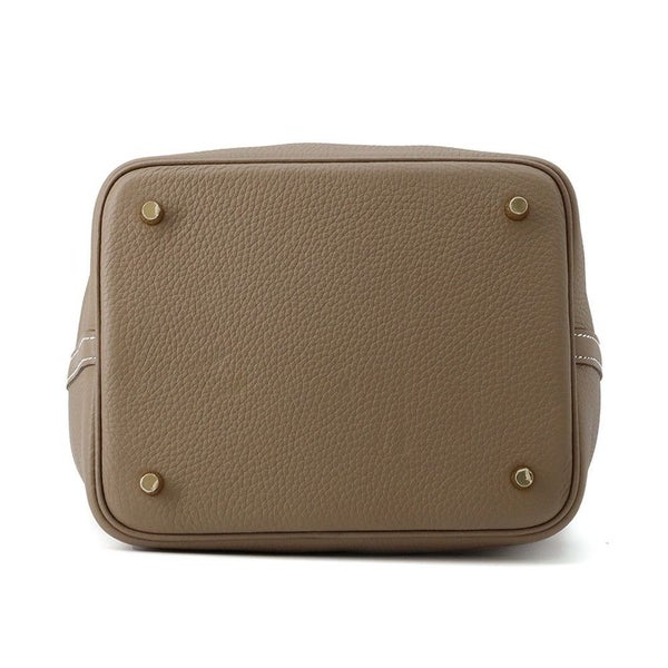 エルメス ハンドバッグ ピコタンロックMM エトゥープ/ゴールド金具 トリヨンクレマンス W刻印