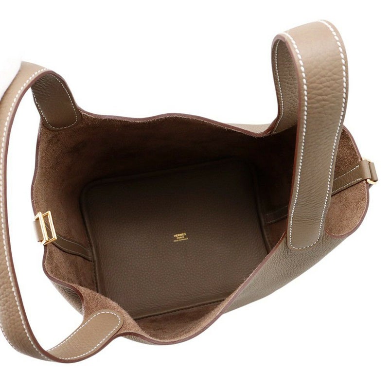 エルメス ハンドバッグ ピコタンロックMM エトゥープ/ゴールド金具 トリヨンクレマンス W刻印