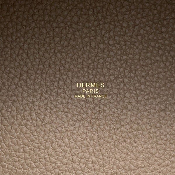 エルメス ハンドバッグ ピコタンロックMM エトゥープ/ゴールド金具 トリヨンクレマンス W刻印