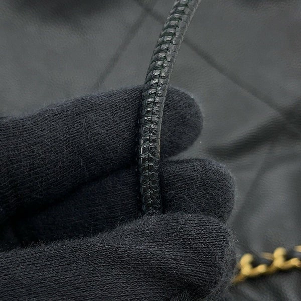 シャネル ハンドバッグ CHANEL 22 ミニ ココマーク キャビアスキン AS3980 CHANEL wayショルダー 黒