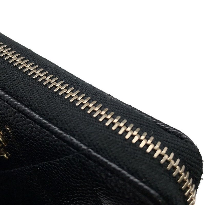 シャネル 二つ折り財布 マトラッセ スモールウォレット ココマーク キャビアスキン AP4652 CHANEL 財布 黒