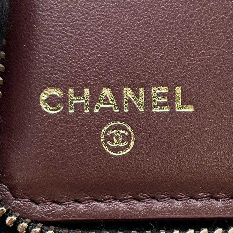 シャネル 二つ折り財布 マトラッセ スモールウォレット ココマーク キャビアスキン AP4652 CHANEL 財布 黒