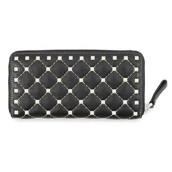 ヴァレンティノ・ガラヴァーニ 長財布 ロックスタッズ ラウンドジップ レザー VALENTINO 財布 黒