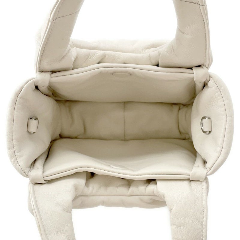 プラダ ハンドバッグ トライアングルロゴ ミニ ソフトナッパレザー 1BA359 PRADA 2wayショルダーバッグ 白