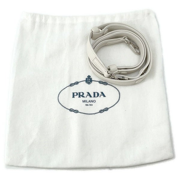 プラダ ハンドバッグ トライアングルロゴ ミニ ソフトナッパレザー 1BA359 PRADA 2wayショルダーバッグ 白