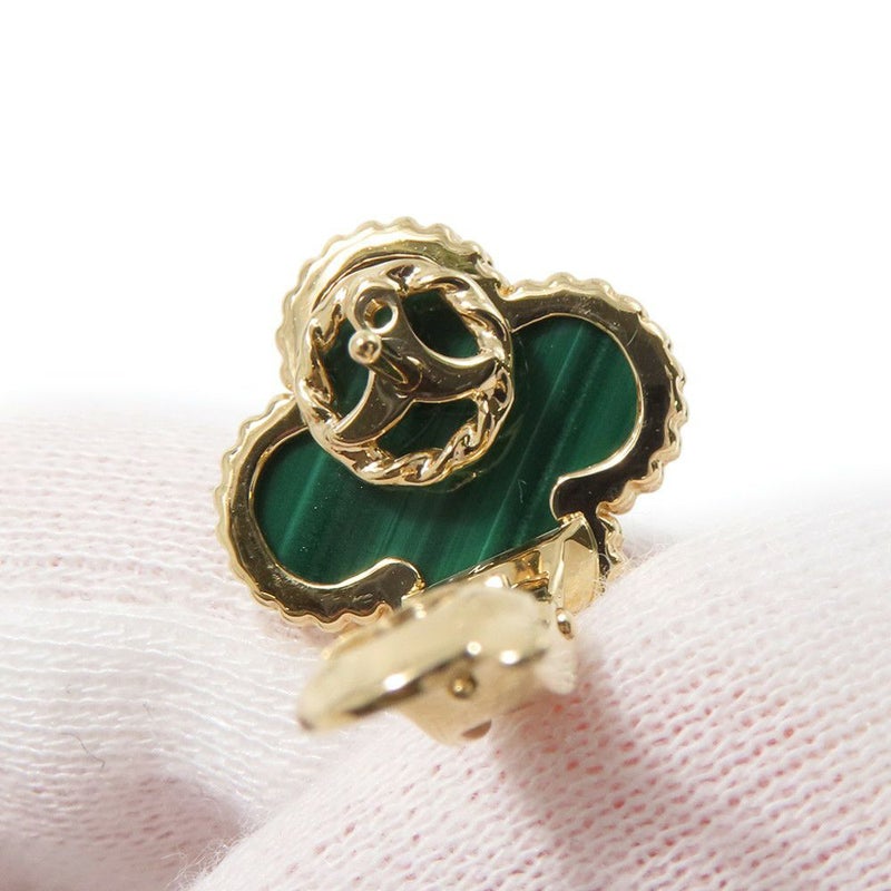 ヴァンクリーフ&アーペル ピアス マジック アルハンブラ イヤリング 3モチーフ マラカイト/ダイヤ 24P 計0.96ct K18YG VCARO9II00