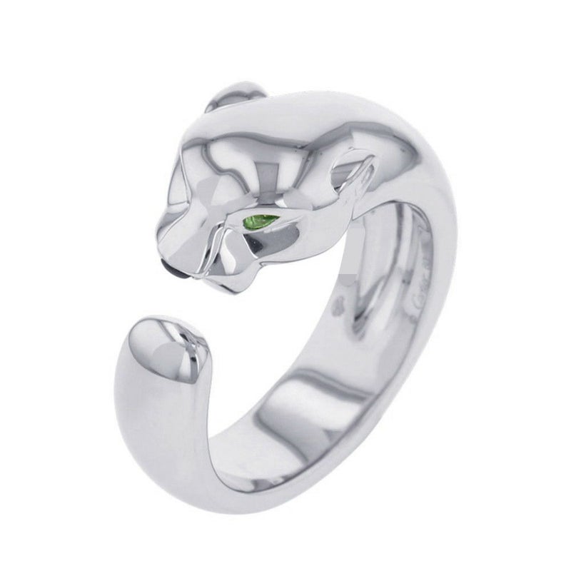 カルティエ リング パンテール ドゥ カルティエ ミディアム オニキス/ツァボライトガーネット 2P K18WG サイズ60 B4099500 指輪