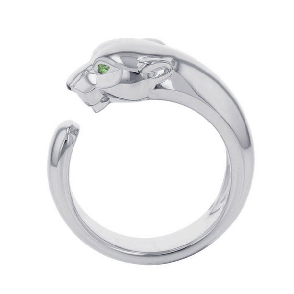 カルティエ リング パンテール ドゥ カルティエ ミディアム オニキス/ツァボライトガーネット 2P K18WG サイズ60 B4099500 指輪