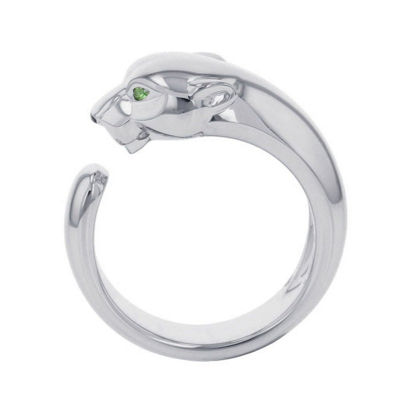 カルティエ リング パンテール ドゥ カルティエ ミディアム オニキス/ツァボライトガーネット 2P K18WG サイズ60 B4099500 指輪