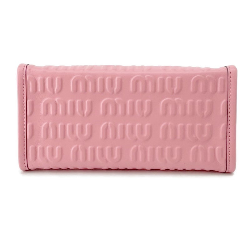 ミュウミュウ ハンドバッグ エンボスロゴ レザー 5BA243 Miu Miu 2wayショルダーバッグ