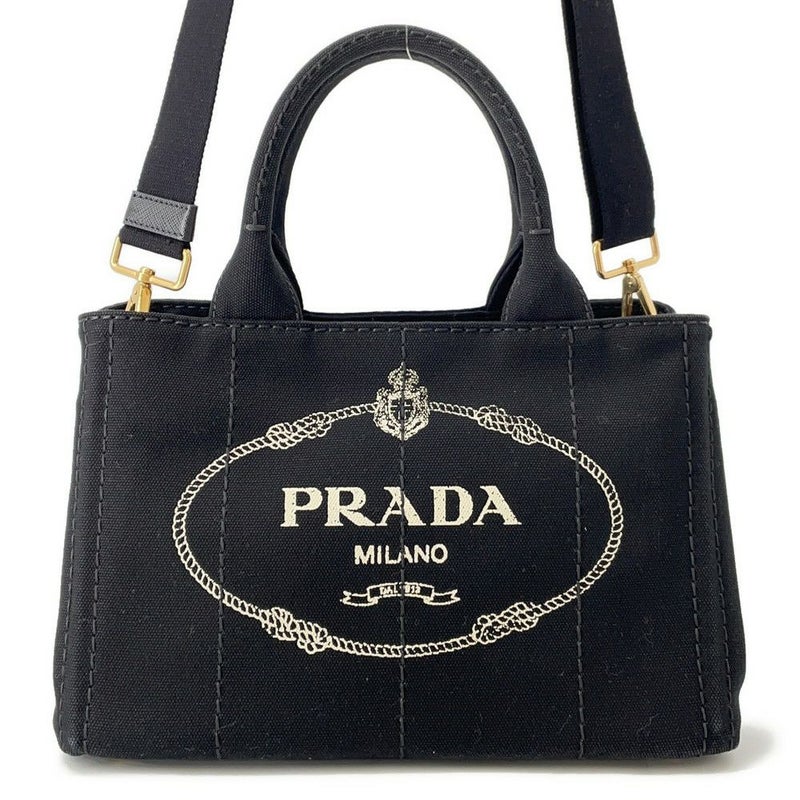 プラダ ハンドバッグ カナパ CANAPA キャンバス 1BG439 PRADA 2wayショルダーバッグ 黒