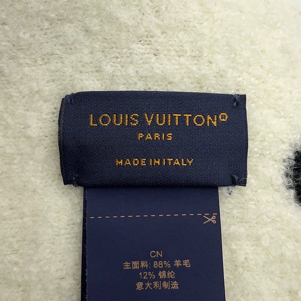 ルイヴィトン マフラー モノグラム ブラスト ニット M96963 LOUIS VUITTON  ブラック 黒 白