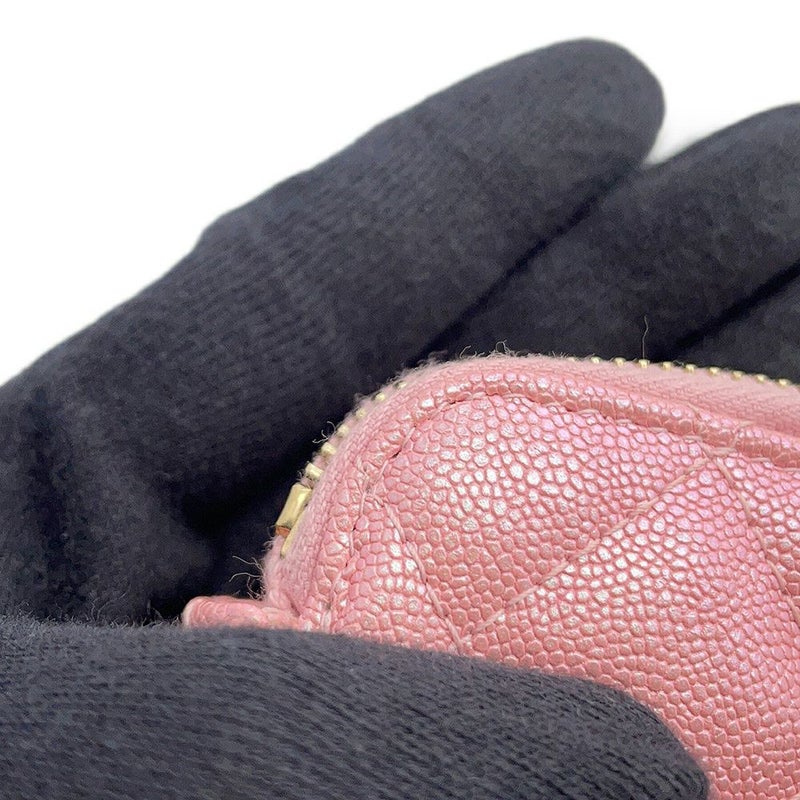 シャネル チェーンウォレット ココマーク マトラッセ キャビアスキン A82527 CHANEL ポシェット 財布