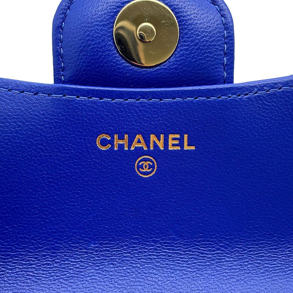 シャネル チェーンウォレット マトラッセ ココマーク フラップ トップハンドル ミニミニ パース ラムスキン AP2200 CHANEL 財布 シャネル チェーンウォレット マトラッセ ココマーク フラップ トップ