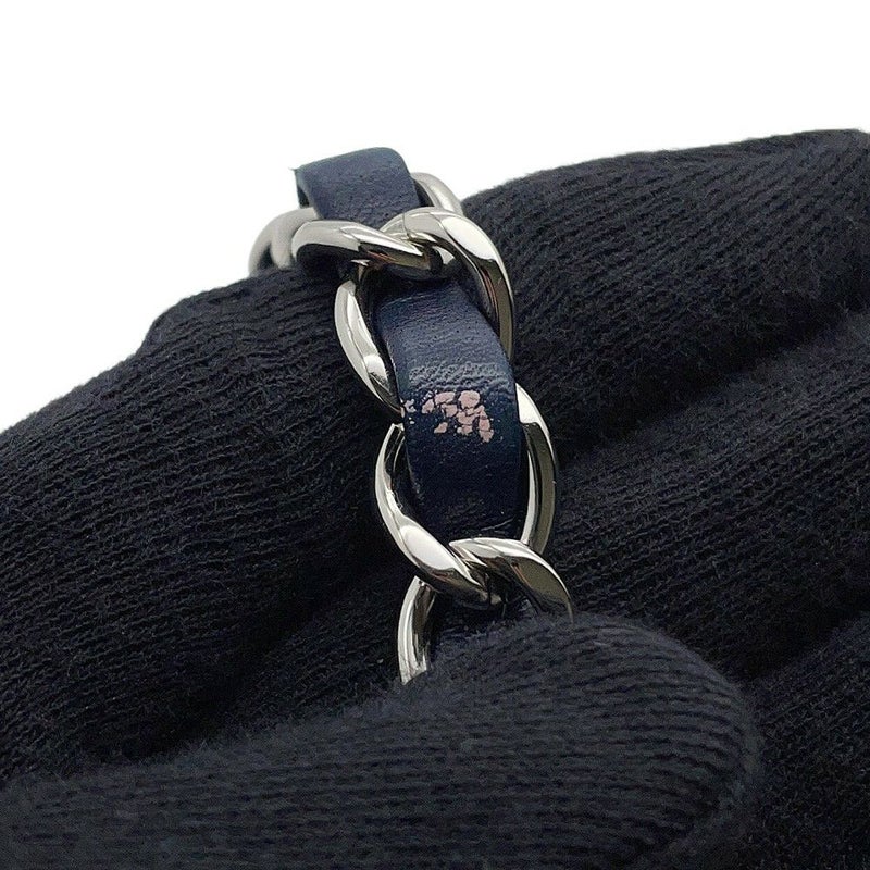 シャネル チェーンショルダーバッグ CCフィリグリー ボーダー バニティバッグ キャビアスキン A93343 CHANEL 白